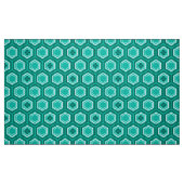 Tissu Hexagonal Kimono Impression, Turquoise et Blanc (Fat Quarter)
