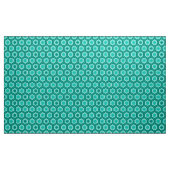 Tissu Hexagonal Kimono Impression, Turquoise et Blanc (Yard)