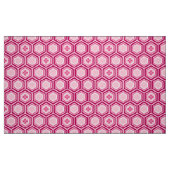 Tissu Hexagonal Kimono Imprimer, Bourgogne et rose (Fat Quarter)