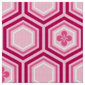 Tissu Hexagonal Kimono Imprimer, Bourgogne et rose (Fermer)