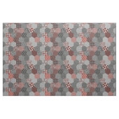 Tissu Hexagones de Patchwork rouge et gris (Yard)