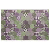 Tissu Hexagons Patchwork violet et vert (Fat Quarter)