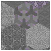 Tissu Hexagons violet et gris (Fermer)