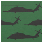 Tissu HH-60 Pave Hawk Silhouette noir sur vert (Fermer)