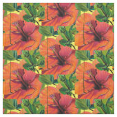 Tissu Hibiscus d'été tropical (Échantillon)