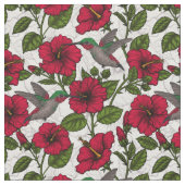 Tissu Hibiscus et colibris (Fermer)