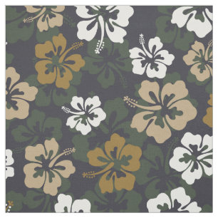 Tissu Hibiscus hawaïen tropical