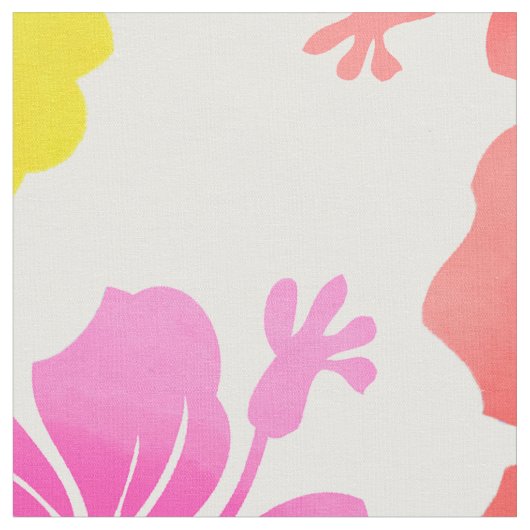 Tissu hibiscus/rose/vert/aqua de PixDezines (Fermer)