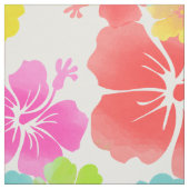 Tissu hibiscus/rose/vert/aqua de PixDezines (Échantillon)