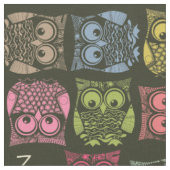 Tissu hibou sherbet (Fermer)