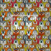 Tissu hiboux (Carreau)