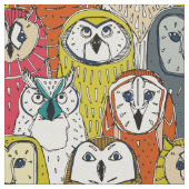 Tissu hiboux (Fermer)