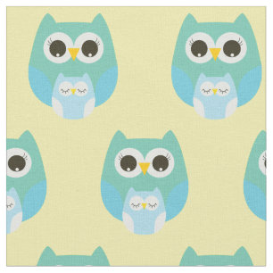 Tissu Hiboux Bébés Endormis Décoration de Nurserie Migno