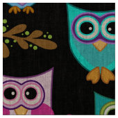 Tissu hiboux drôles (Fermer)