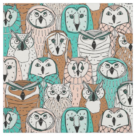 Tissu hiboux limités (Échantillon)