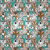 Tissu hiboux limités (Carreau)