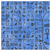 Hiéroglyphes bleus