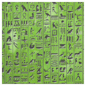 Tissu Hiéroglyphes dans l'émeraude (Échantillon)