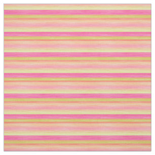 Tissu Hip Pink Lime Coral Jaune Red Stripes Motif