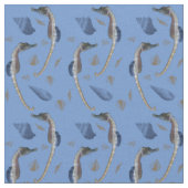 Tissu Hippocampe Frénétique (Bleu) (Fermer)