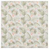Tissu Hisbiscus Tropical Palm Tree Motif (Échantillon)