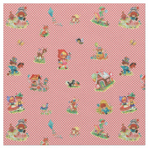 Tissu Histoire vintage Livre Nursery Rhyme Red Riding Ho