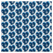 Tissu hiver dans amour-Coeurs Bleus (Échantillon)
