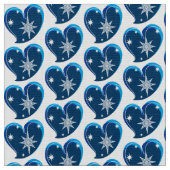 Tissu hiver dans amour-Coeurs Bleus (Fermer)