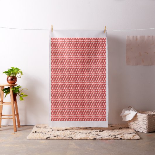 Tissu hiver dans amour-Coeurs rouges (In Situ)