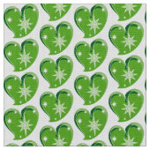 Tissu hiver dans amour-Coeurs verts (Fermer)