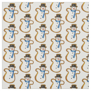 Tissu Hiver Neige Snowmen Snowman Sucre Cookie Fabric
