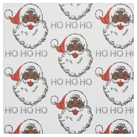 Tissu ho black père Noël (Échantillon)
