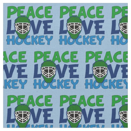 Tissu Hockey Peace Love (Fermer)