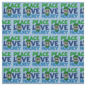 Tissu Hockey Peace Love (Échantillon)