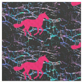Tissu Hologramme de Cheval Rose (Fermer)