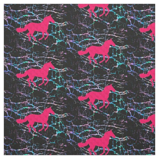 Tissu Hologramme de Cheval Rose (Échantillon)