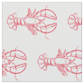 Tissu Homard blanc et rouge côtier (fermé)