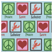 Tissu Homard Peace Love (Fermer)