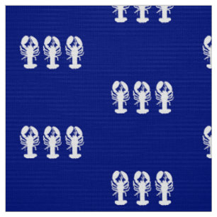 Tissu Homards blancs nautiques