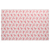 Tissu Homards mignons sur rayure blanche rose clair (Fat Quarter)