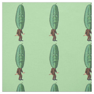 Tissu Homme drôle Gros Pickle Vert Tête Brown Costume Ve