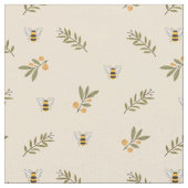 Tissu Honey Bee Greenery Pastel Almond (Fermer)