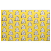 Tissu Honeybee Vintage Skep Beehive jaune (Fat Quarter)