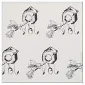 Tissu Horloge de la Coucou drôle (Échantillon)