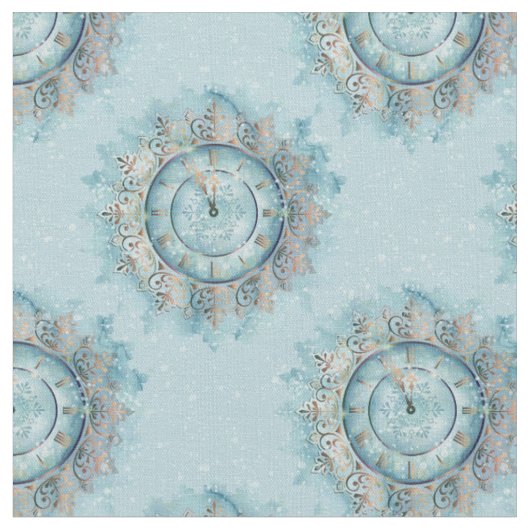 Tissu Horloge Noël Mandala (Fermer)