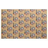 Tissu Horsaire japonais samouraï (Fat Quarter)