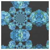 Tissu Hortensia Bleu - mandala (Fermer)