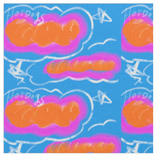 Tissu Hotdog blue,Pink,orange