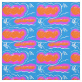 Tissu Hotdog blue,Pink,orange (Échantillon)