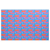 Tissu Hotdog blue,Pink,orange (Fat Quarter)
